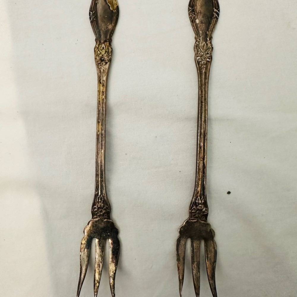 Vintage Silver-Plated Serving Forks